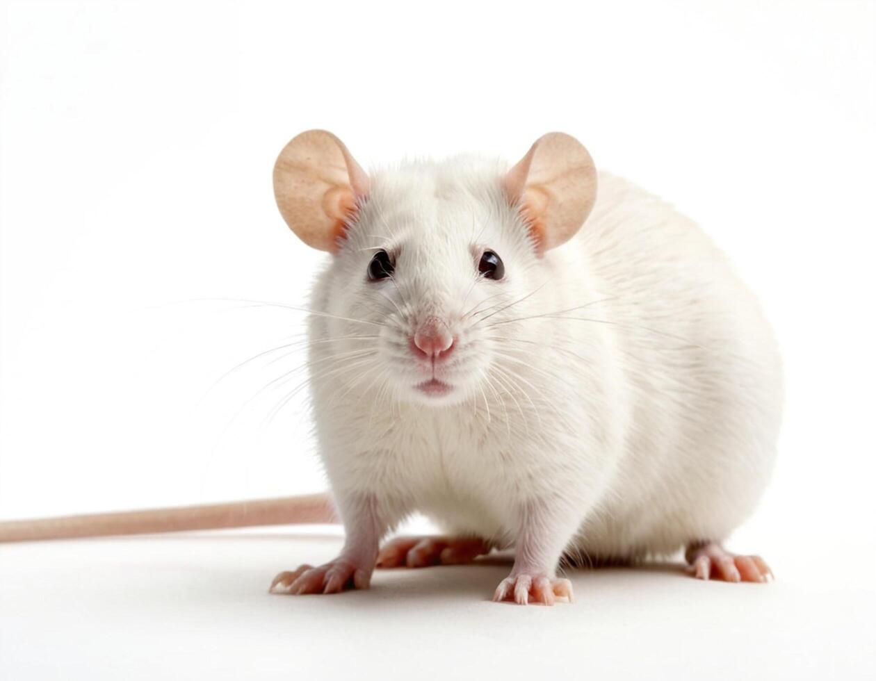 White Mouse with Curious Eyes photo