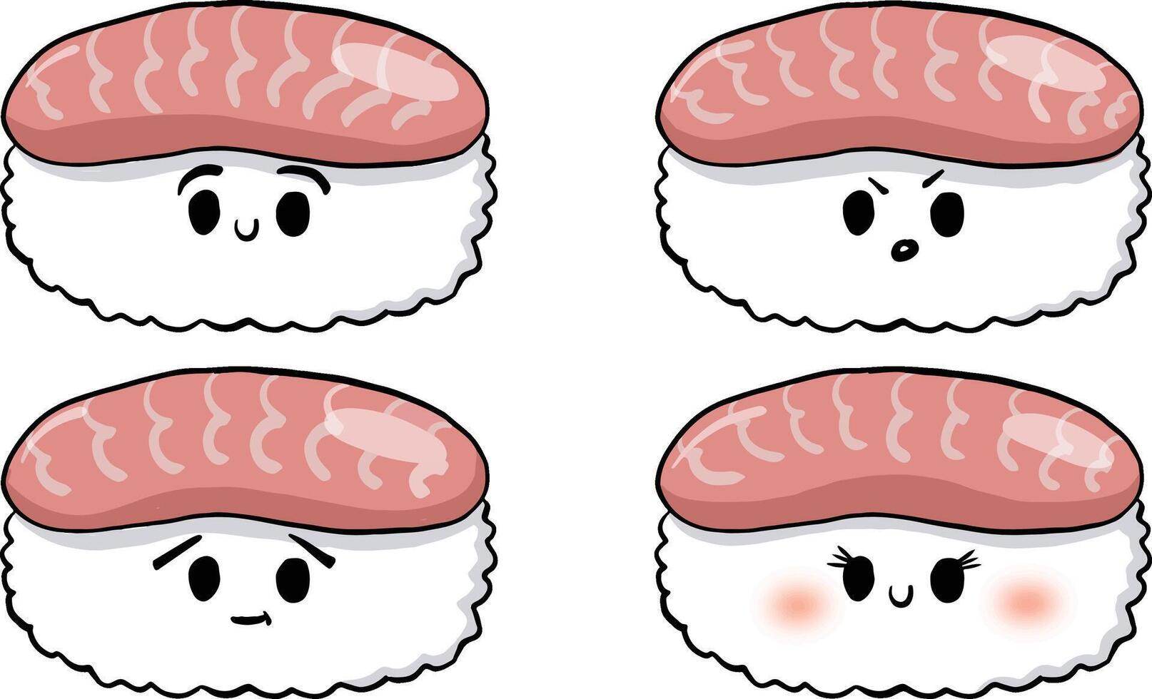 The Kawaii Sushi vector