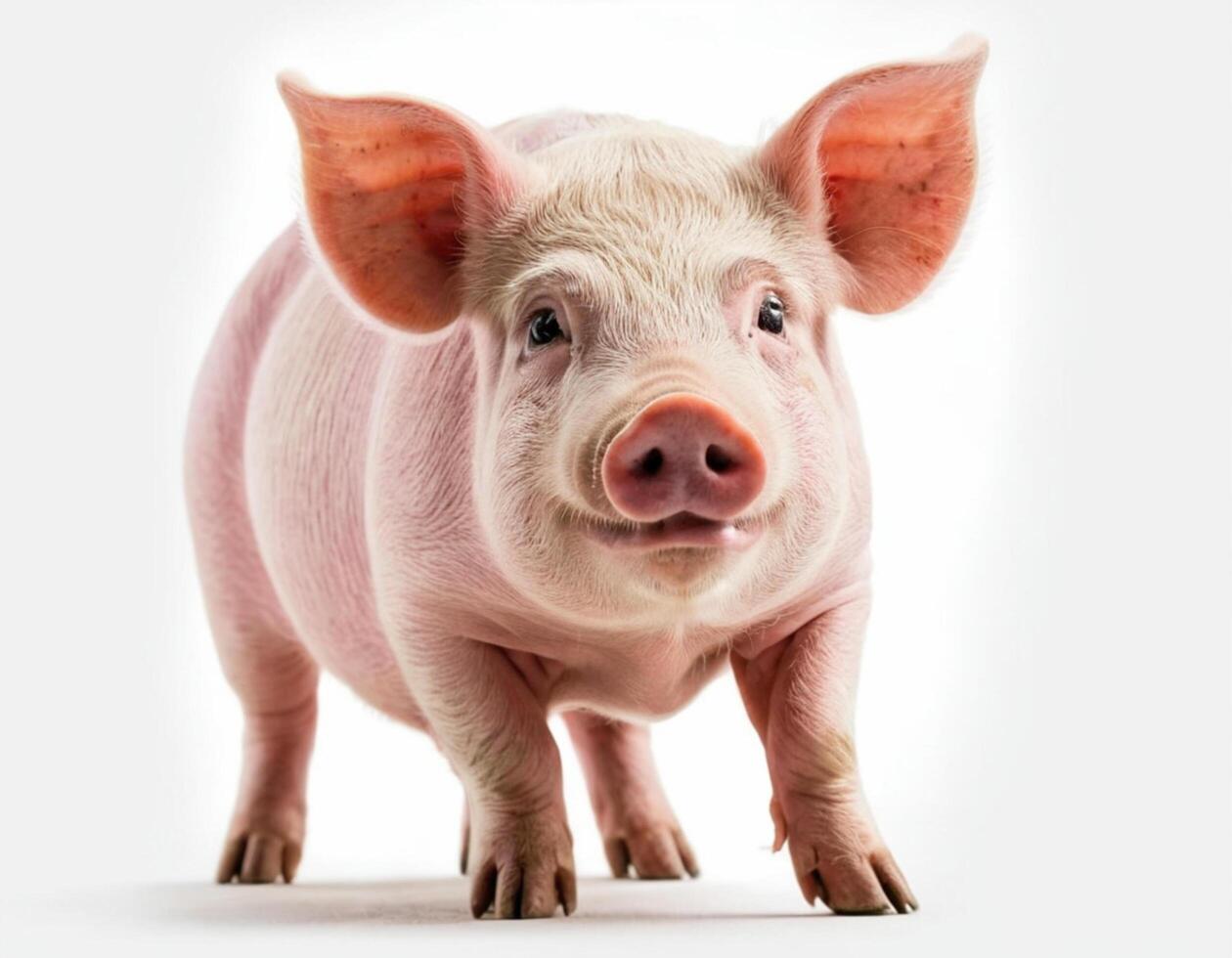 Adorable Piglet in a Sunny Pasture photo