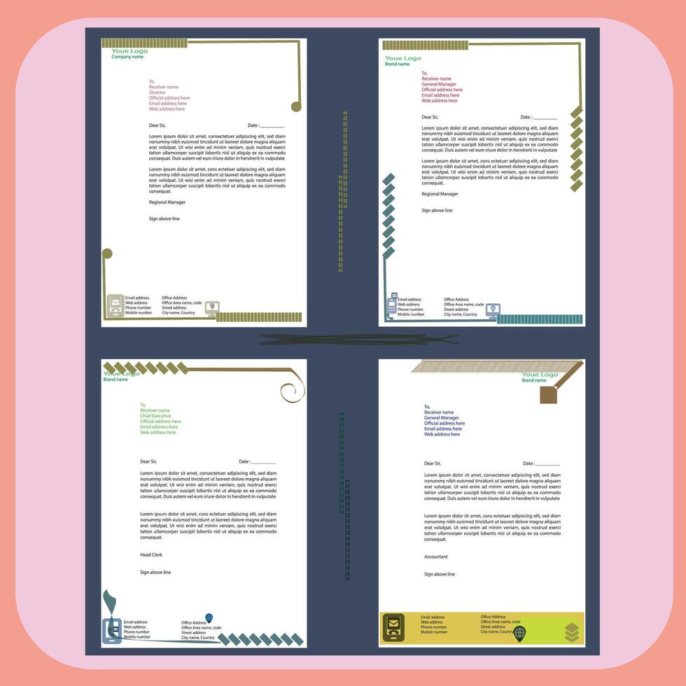 This letterhead is prepared for business and educational purpose. vector