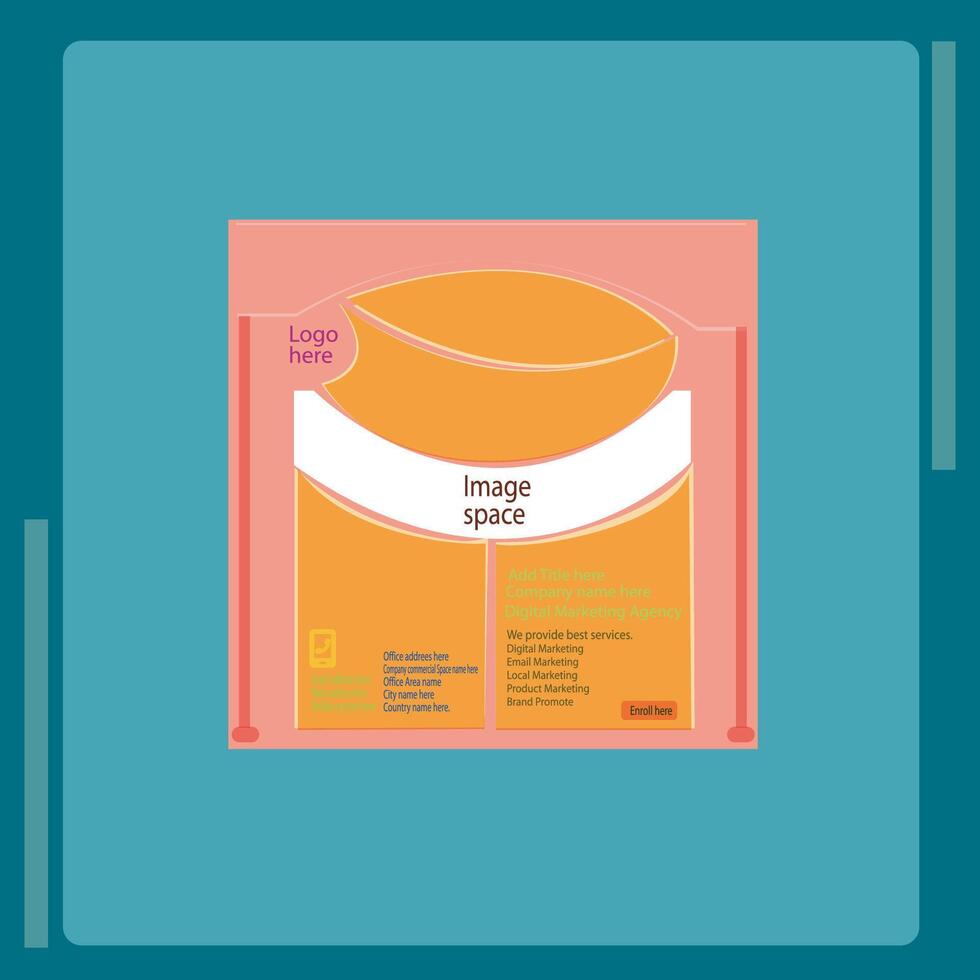 This is social media post design. It can be used also in social ad. vector