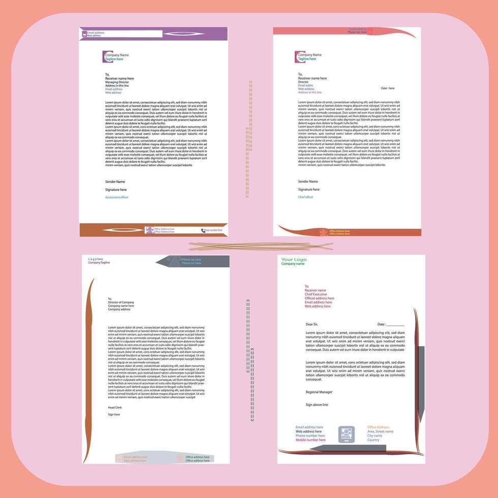 This letterhead is prepared for business and educational purpose. vector