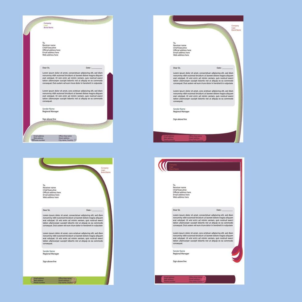 This letterhead is prepared for business and educational purpose. vector