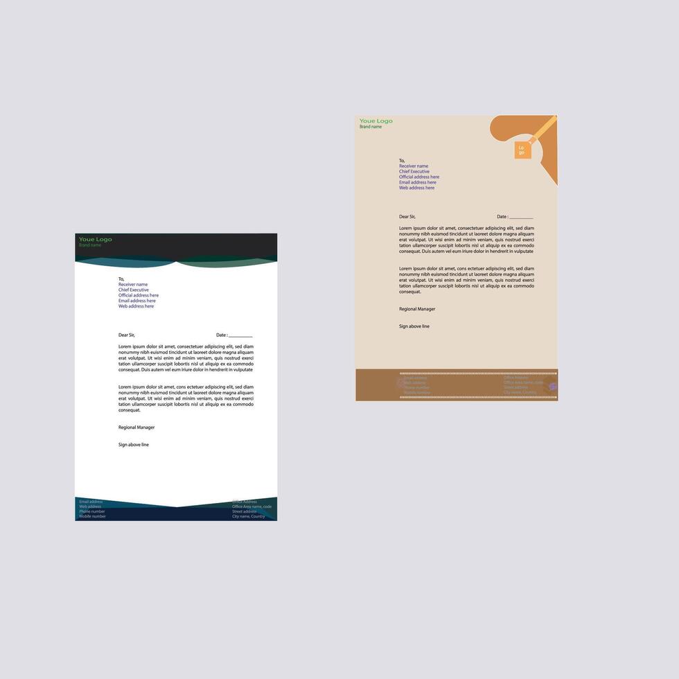 This letterhead is prepared for business and educational purpose. vector