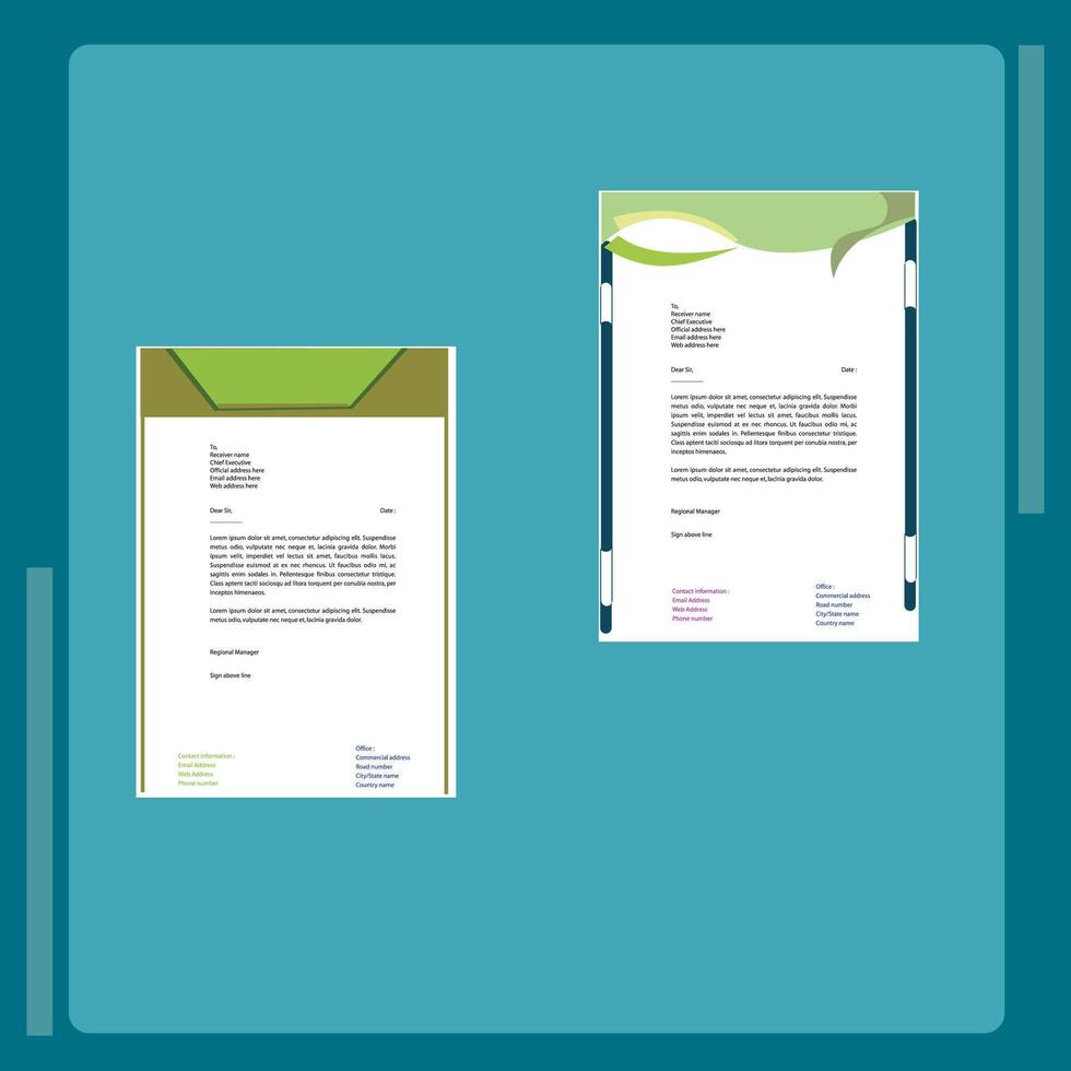 This letterhead is prepared for business and educational purpose. vector