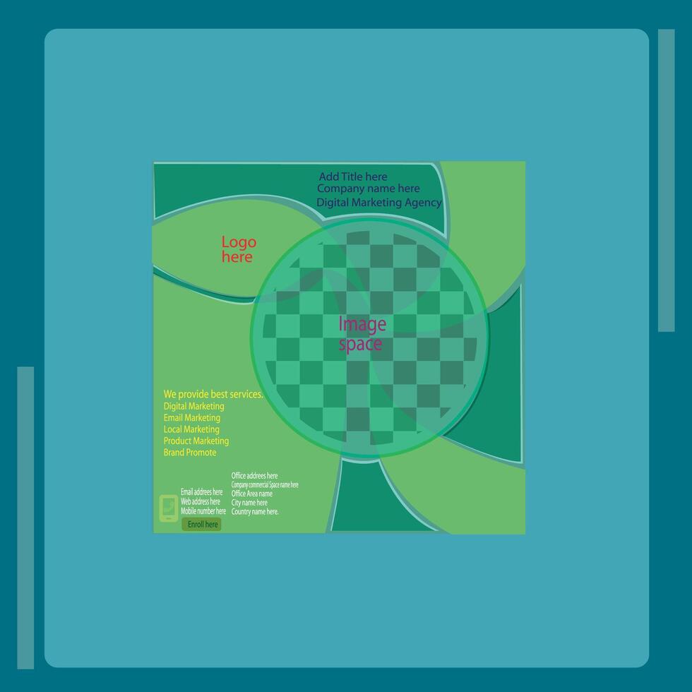This is social media post design. It can be used also in social ad. vector