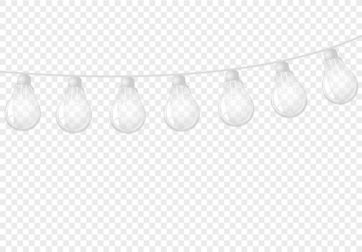 Christmas lights bulbs. Garland for cards, banners, posters, web design. Electric lamps. Idea.Template creativity idea business innovation. illustration vector