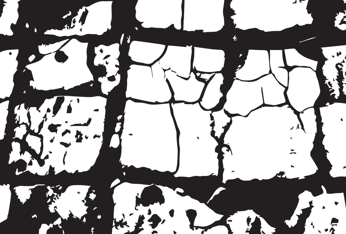 Black and white cement cracked grunge background texture vector