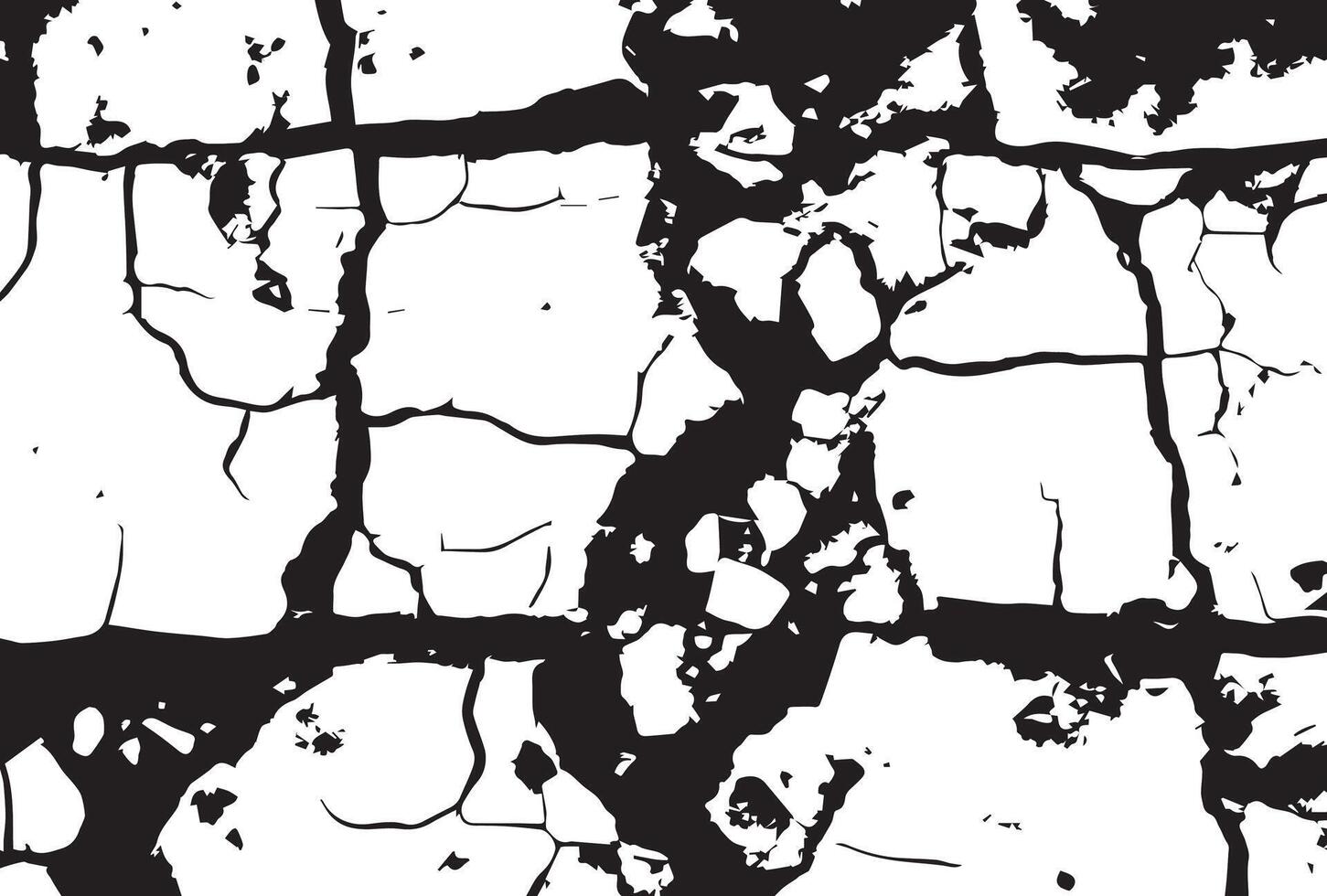 Black and white cement cracked grunge background texture vector