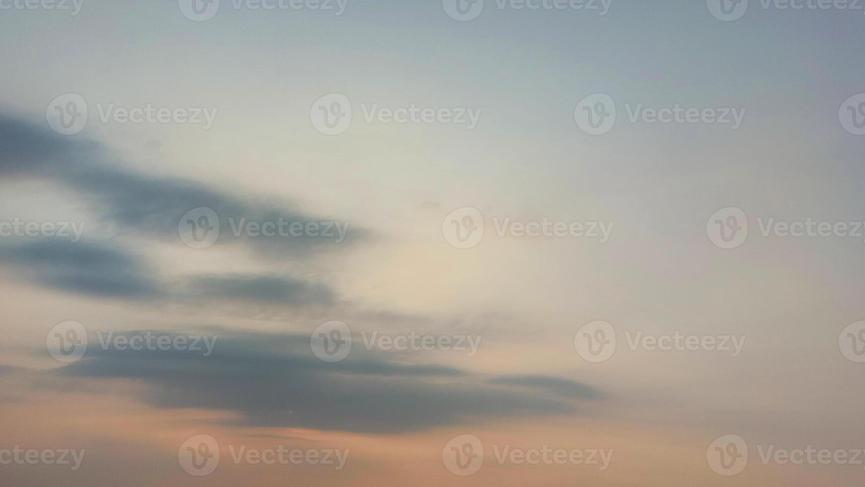 Panoramic sunset cloud Sky with colorful clouds. Without any birds. Natural Cloudscape. photo