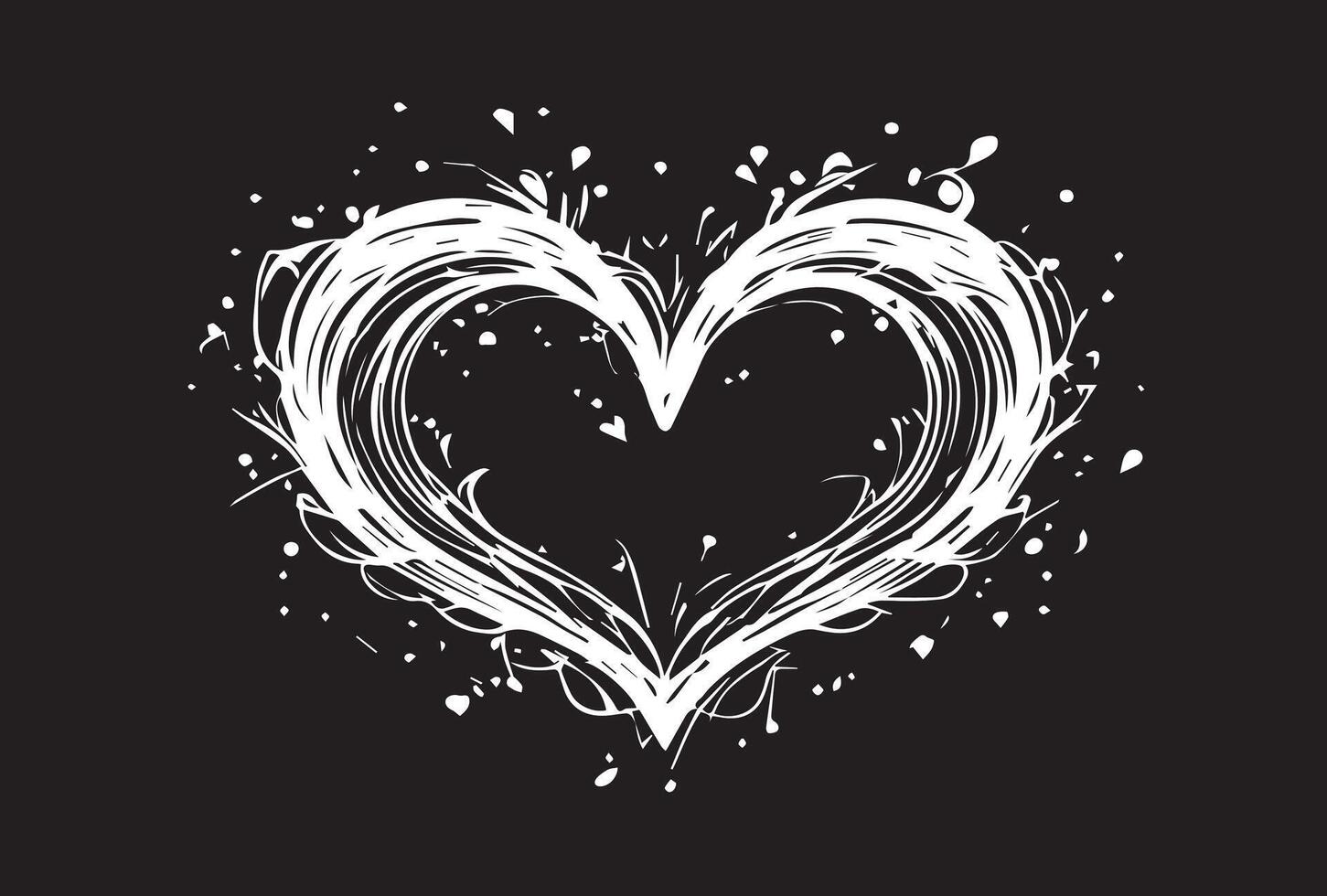 Hand drawn heart line background. Hearts. vector
