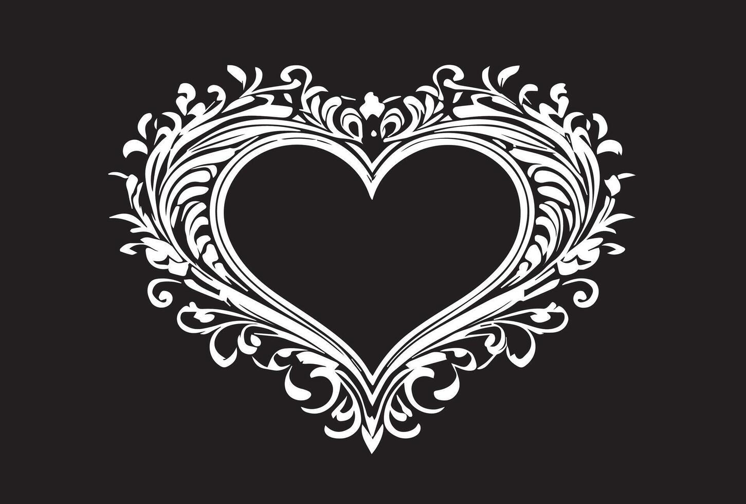Hand drawn heart line background. Hearts. vector