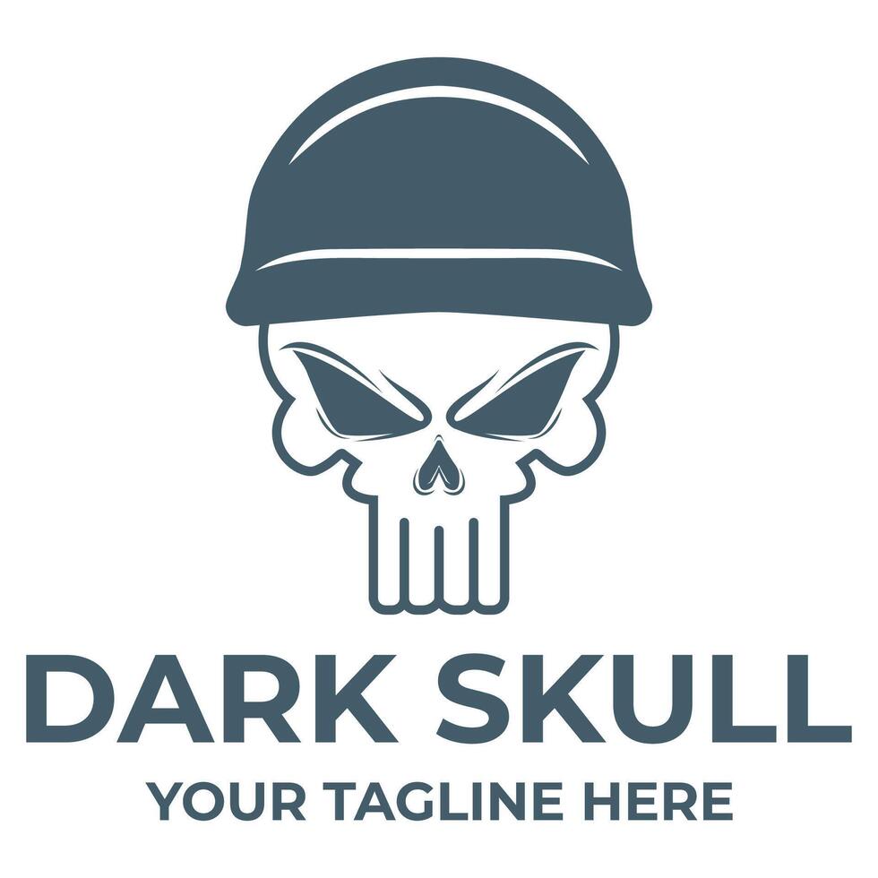 Dark skull logo designs vector