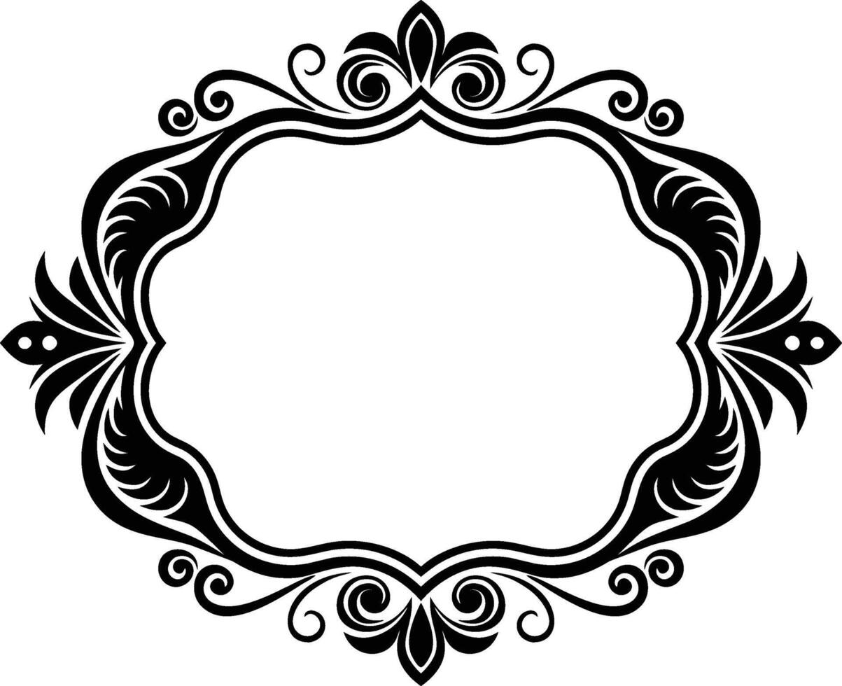 Vintage ornament frame, decorative border frames, retro style isolated icons design illustration vector
