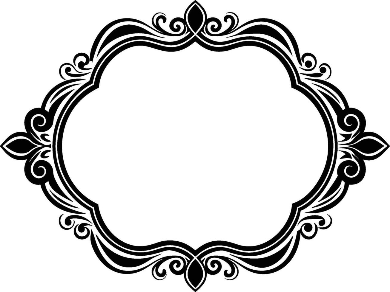 Vintage ornament frame, decorative border frames, retro style isolated icon 2 vector