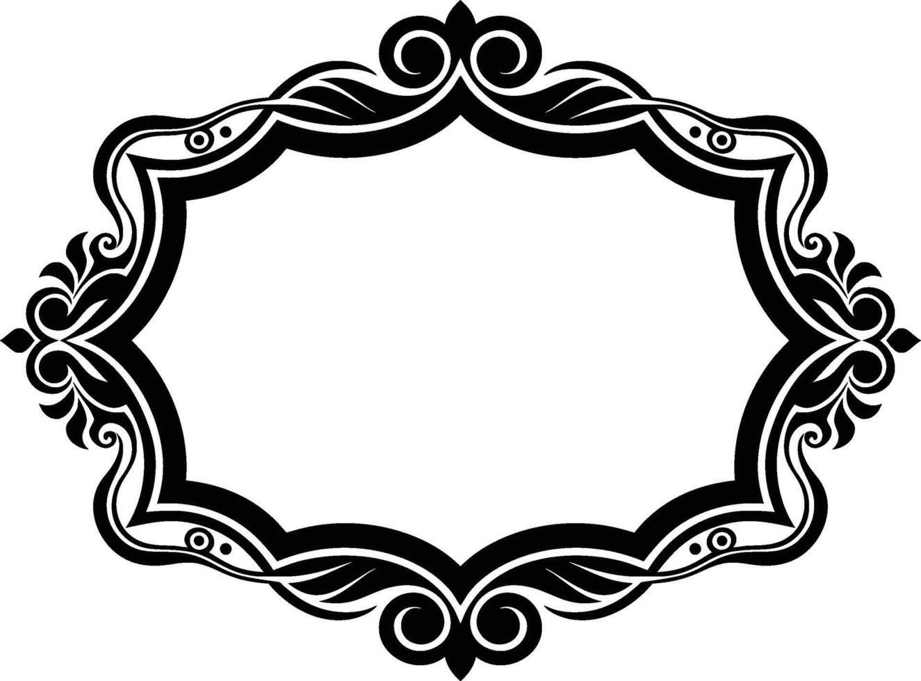 Vintage ornament frame, decorative border frames, retro style isolated icons 3 vector