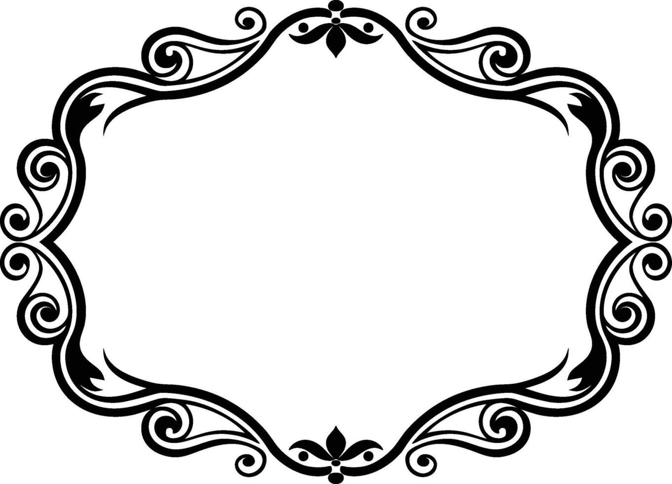 decorative border frames, retro style isolated icons design illustration vector