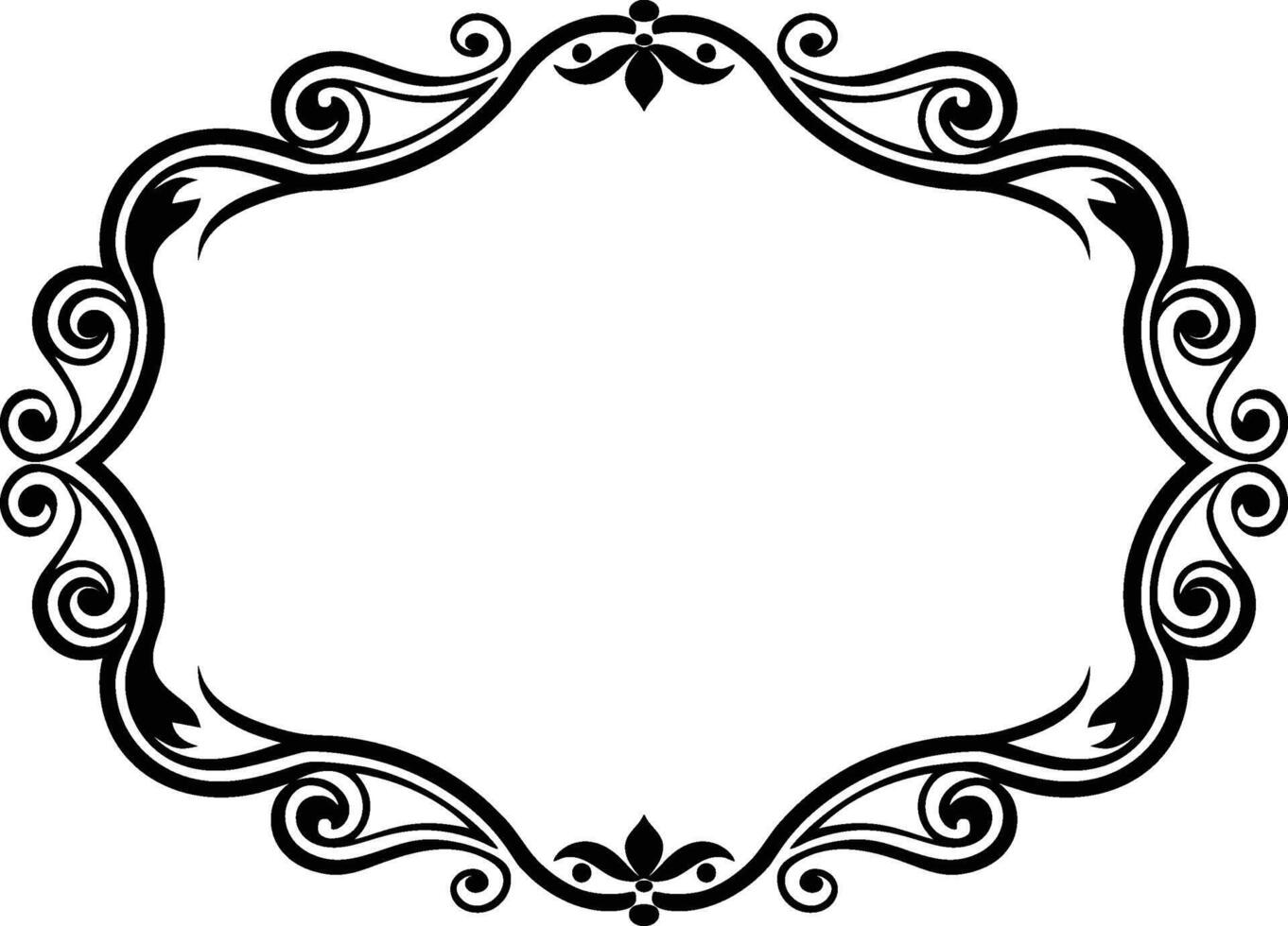 Vintage ornament frame, decorative border frames, retro style isolated icons 6 vector