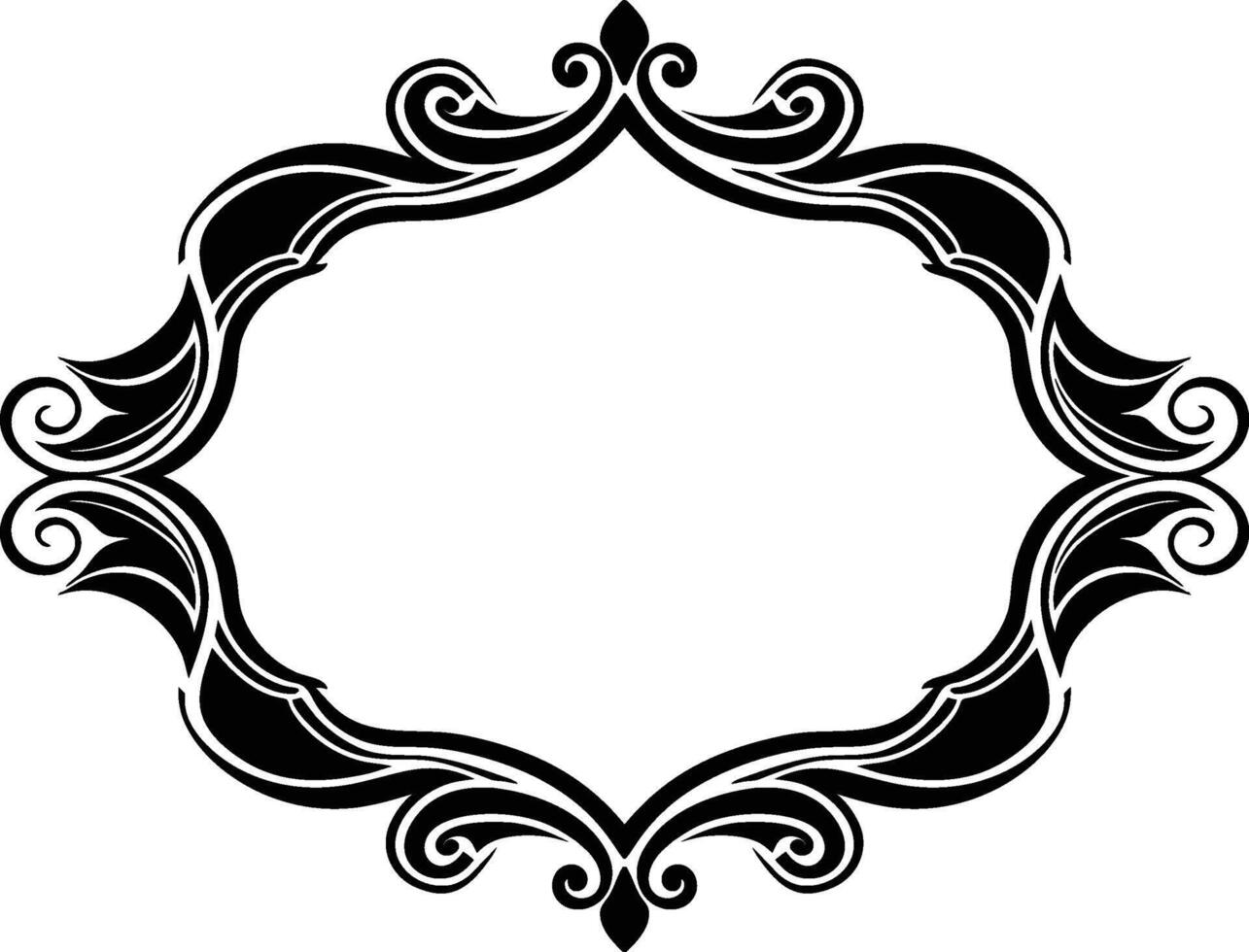 Vintage ornament frame, decorative border frames, retro style isolated icons 4 vector