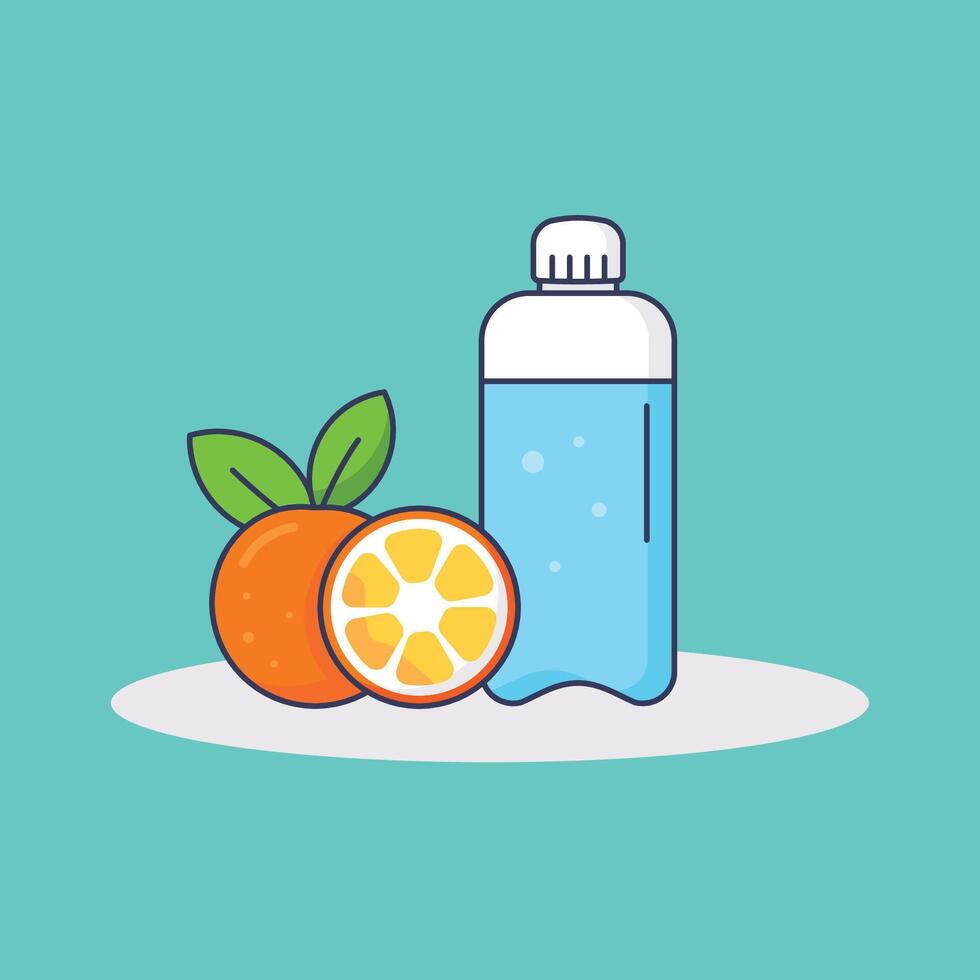 fruit and health illustration design vector