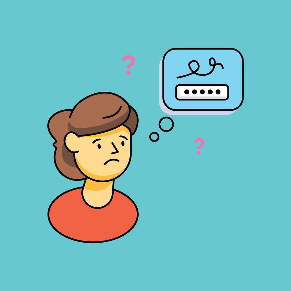 someone who is confused illustration and design vector