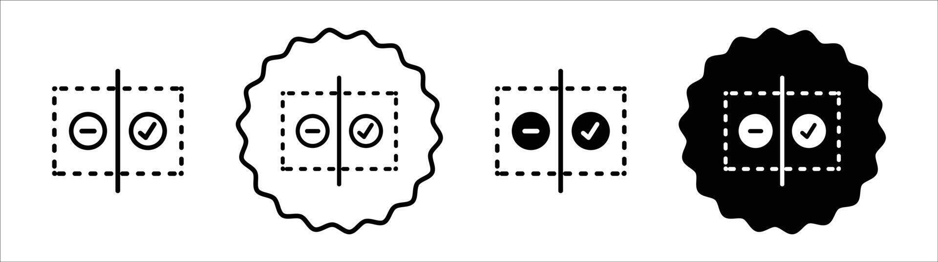 Before after icon set collection. Before after Outline flat Icon. vector