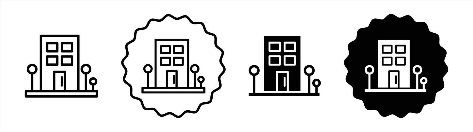 Building icon set vector