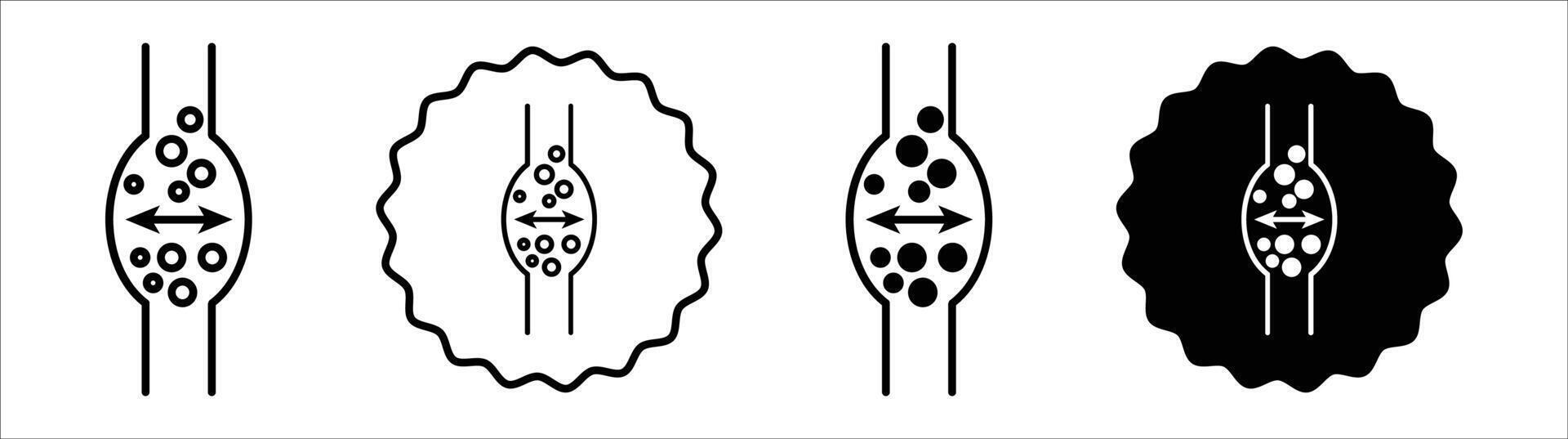 Blood clot pressure icon set collection for web vector