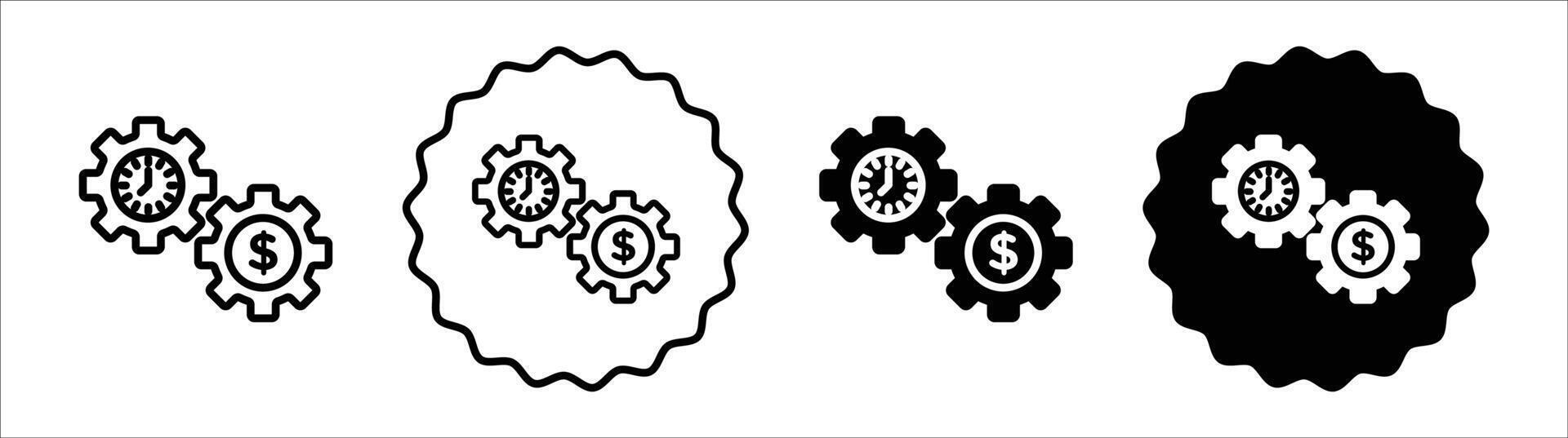 Business and finances icon set collection. Business and finances Outline flat Icon. vector