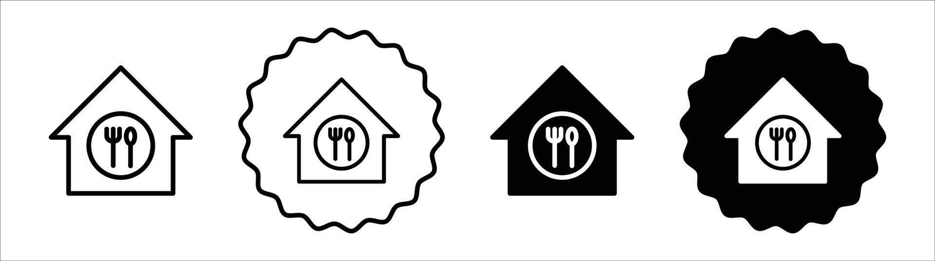 Canteen icon set collection. Canteen Outline flat Icon. vector