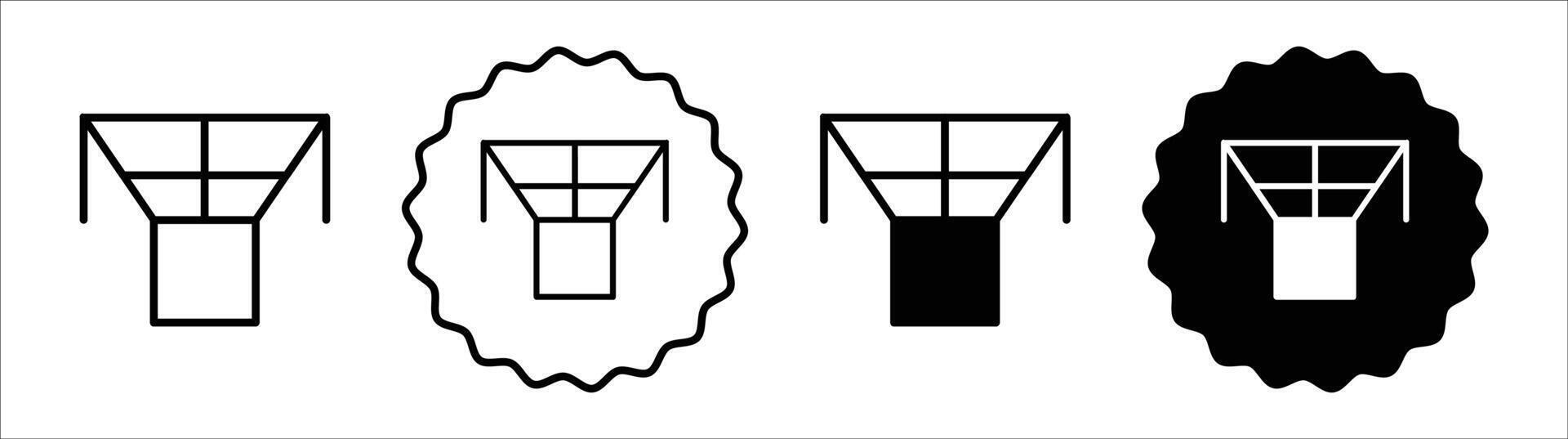 Ceiling frame icon set collection. Ceiling frame Outline flat Icon. vector