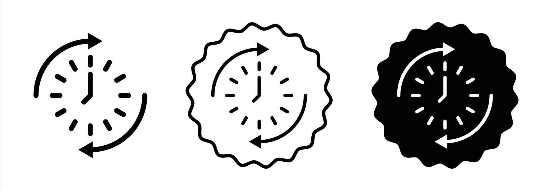 Change or update the date icon set collection. Change or update the date Outline flat Icon. vector