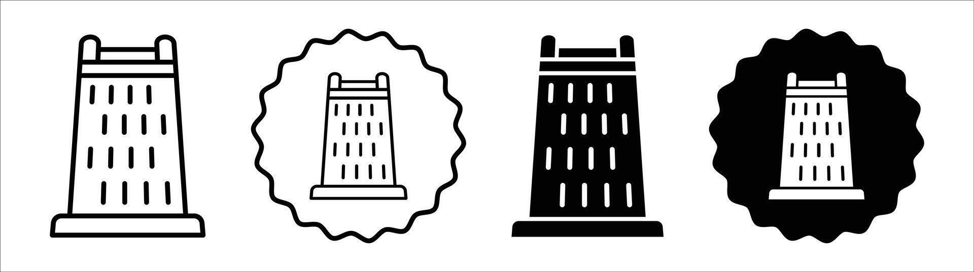 Cheese grater icon set collection. Cheese grater Outline flat Icon. vector