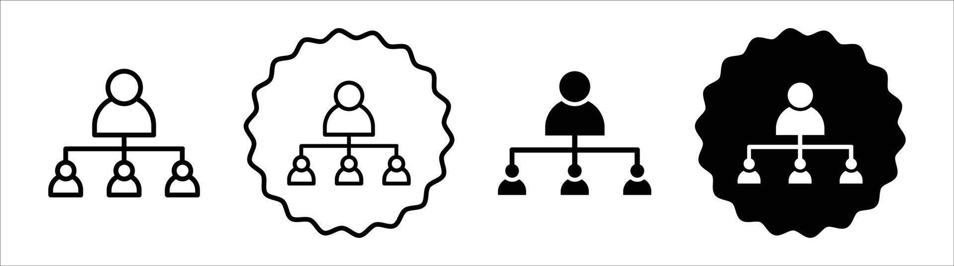 Department head icon set collection. Department head Outline flat Icon. vector