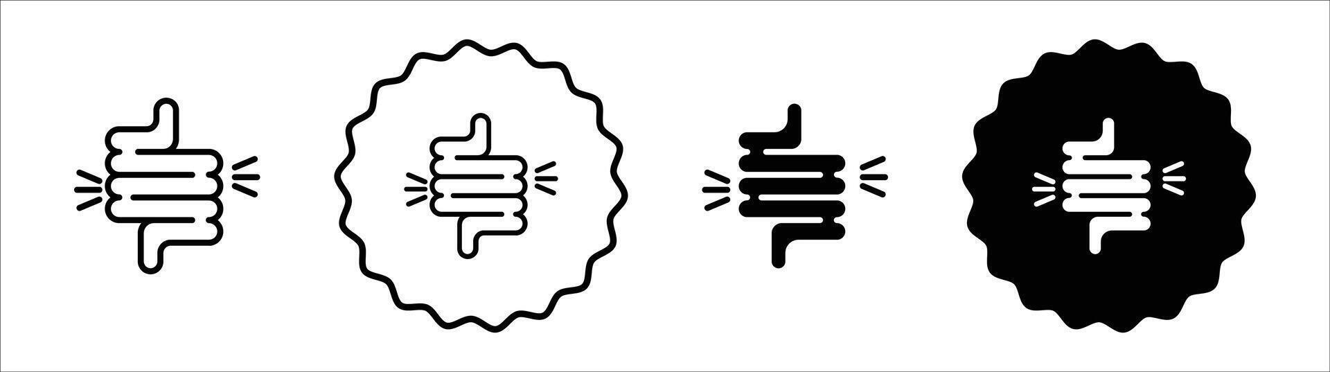 Diarrhea icon set collection. Diarrhea Outline flat Icon. vector