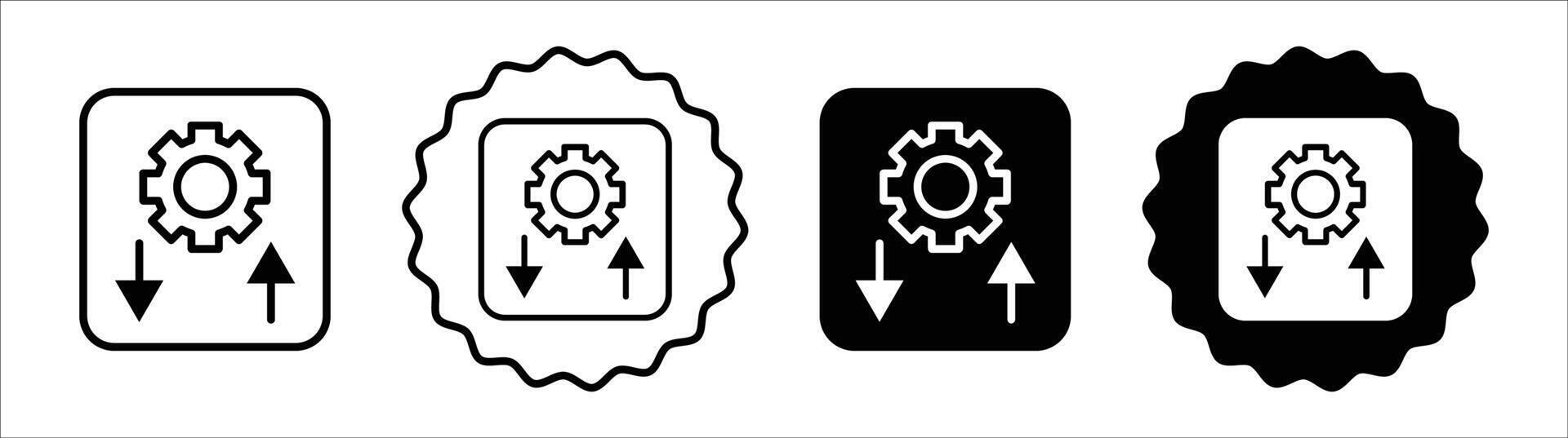 Data Migration icon set collection. Data Migration Outline flat Icon. vector