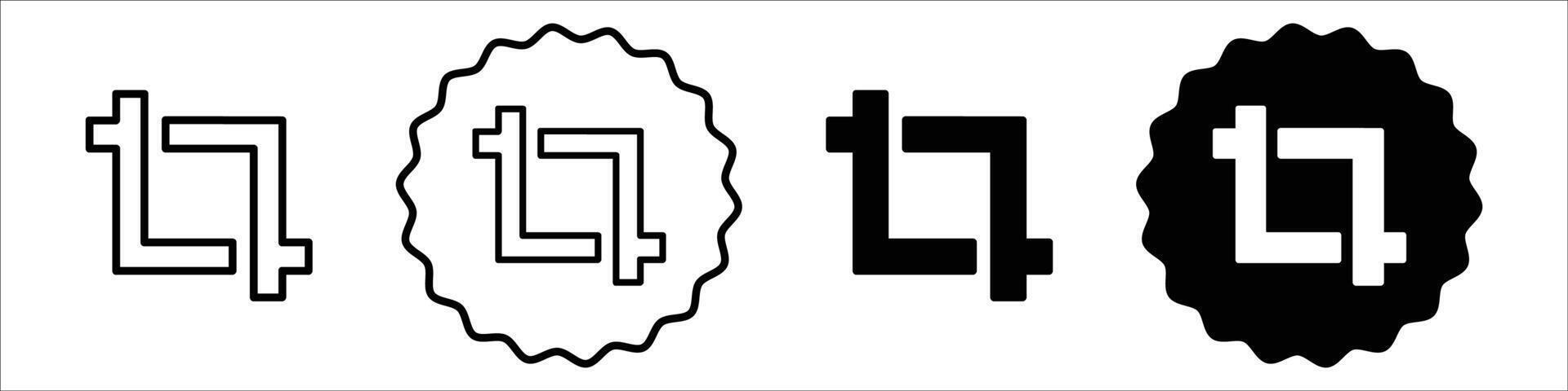 Crop icon icon vector