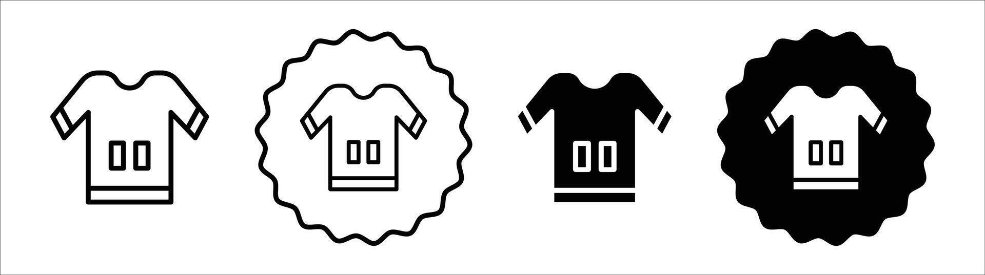 Garment icon set collection. Garment Outline flat Icon. vector