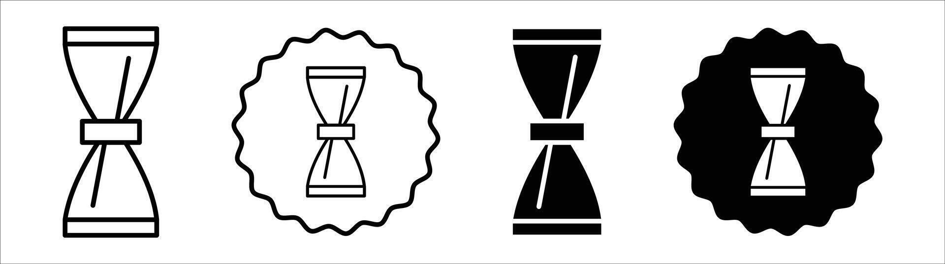 Jigger icon set collection. Jigger Outline flat Icon. vector