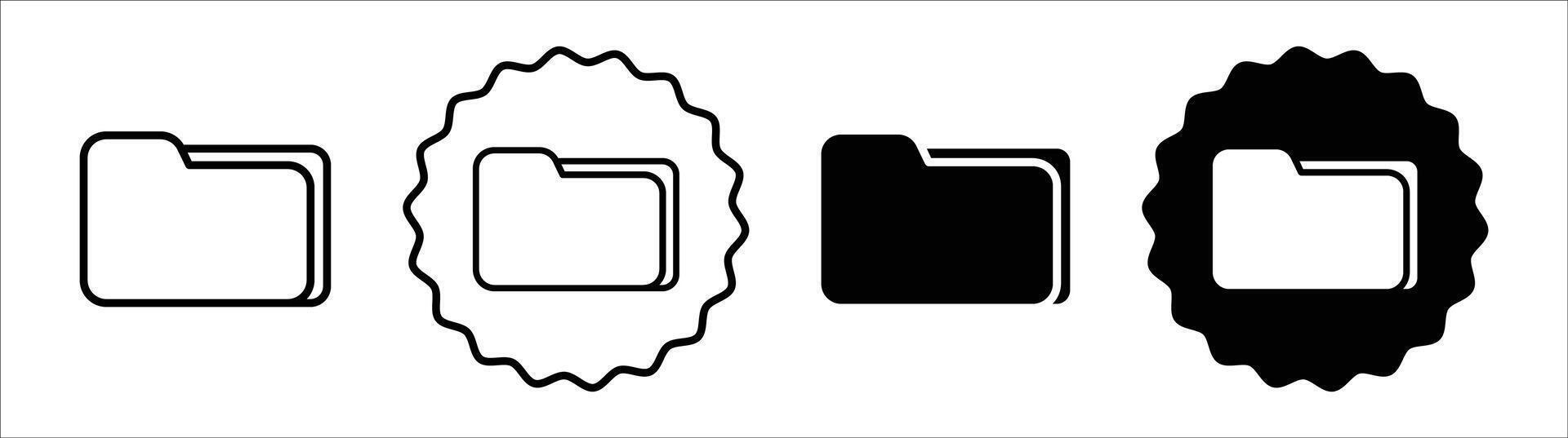Folder icon set collection for web vector