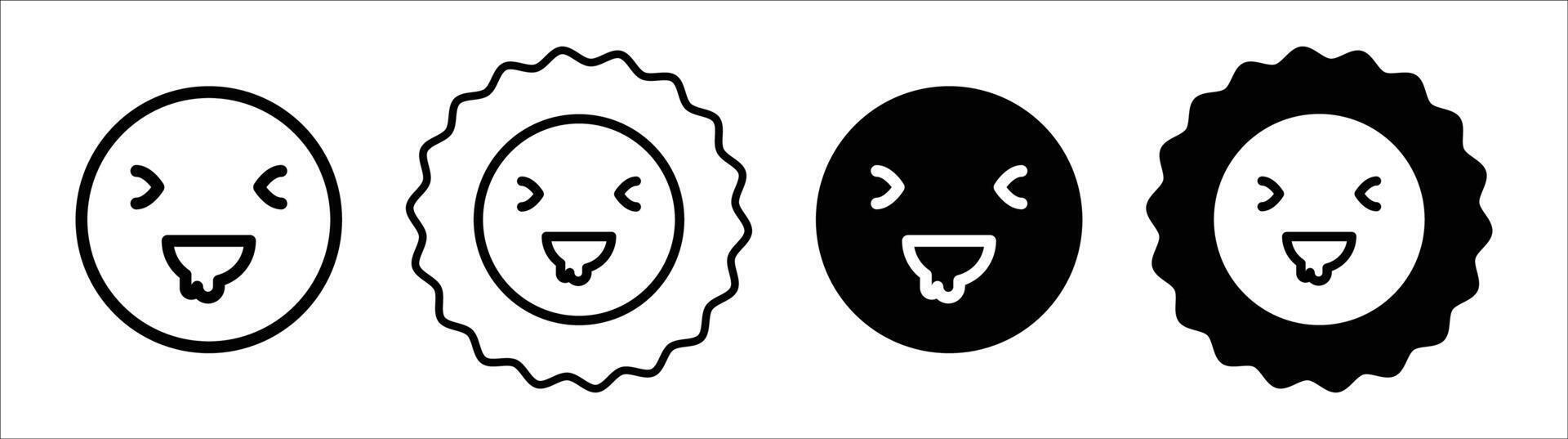 Hungry icon set collection. Hungry Outline flat Icon. vector