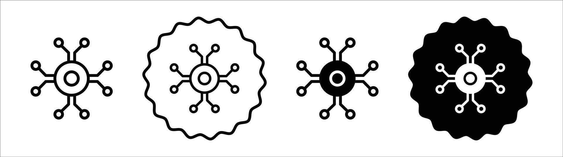 ICT icon set collection. ICT Outline flat Icon. vector
