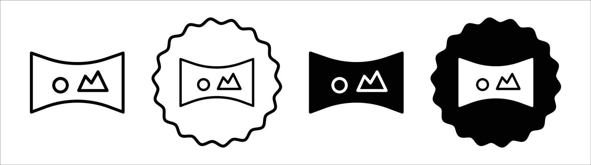 Immersive icon set collection. Immersive Outline flat Icon. vector