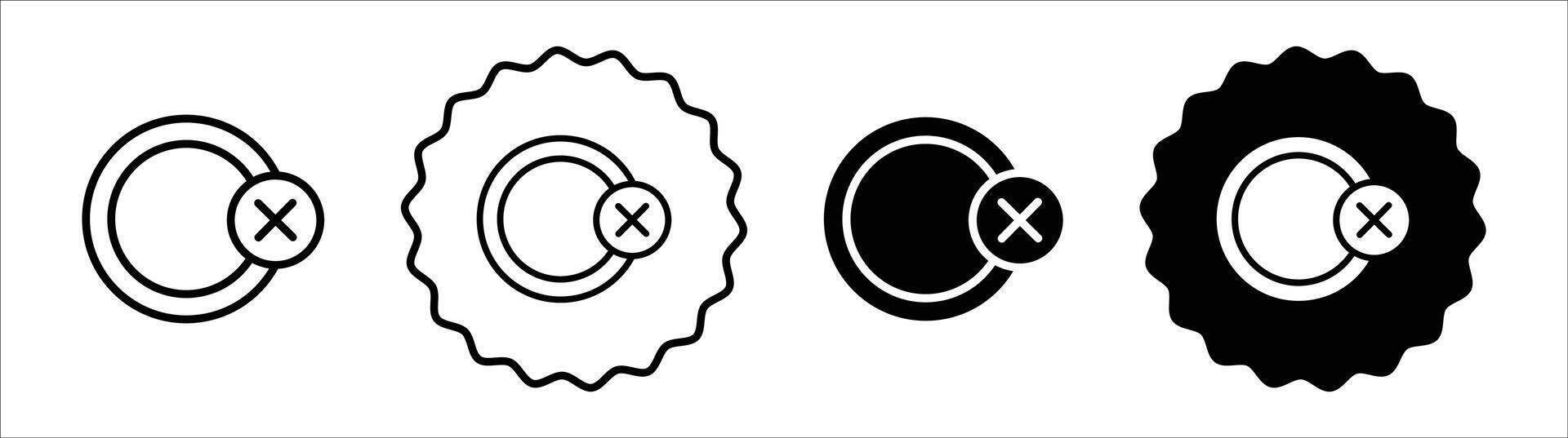 Ignore icon set collection. Ignore Outline flat Icon. vector