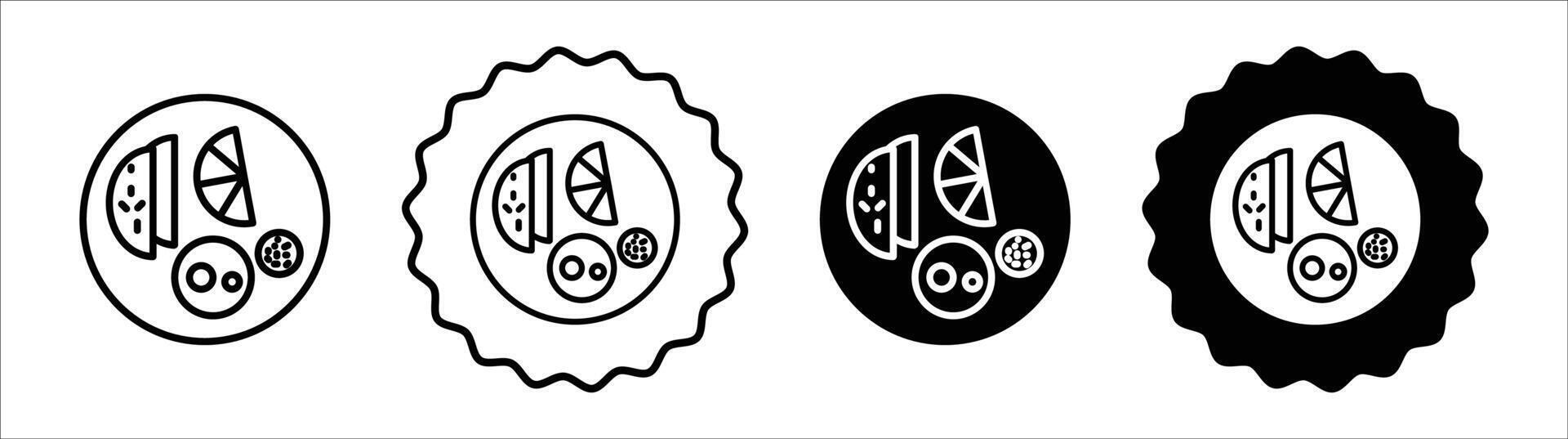 Indian thali icon set collection. Indian thali Outline flat Icon. vector