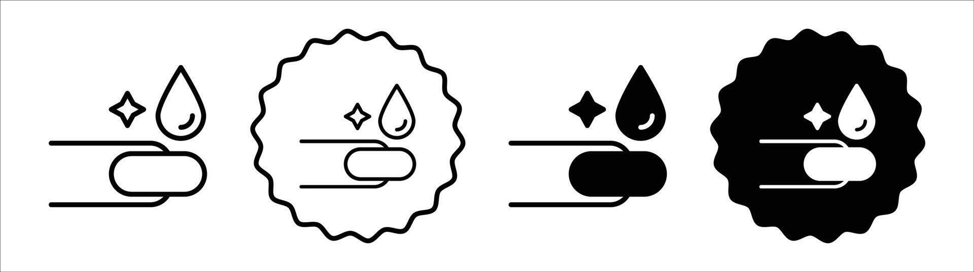 Nail care icon set collection. Nail care Outline flat Icon. vector