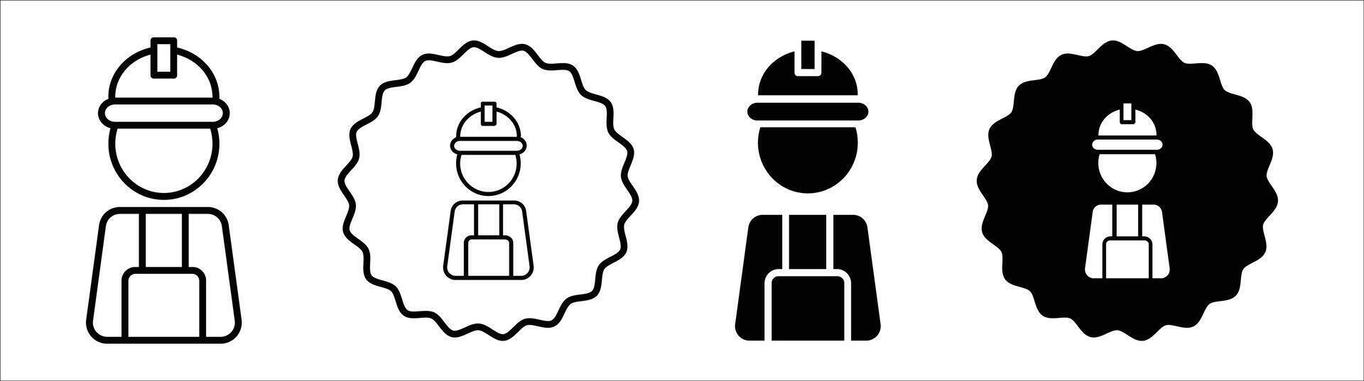 Labour icon set collection. Labour Outline flat Icon. vector