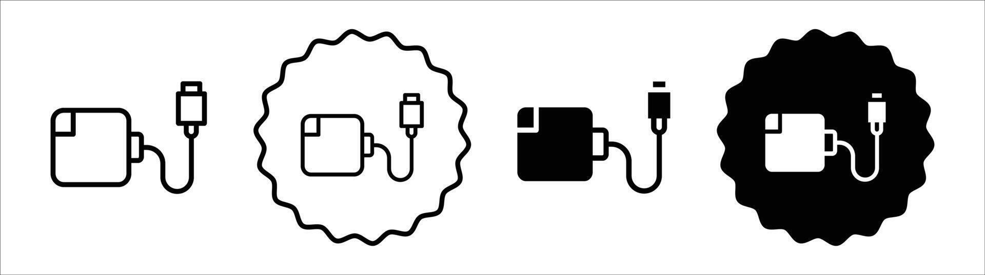 Magsafe icon set collection. Magsafe Outline flat Icon. vector