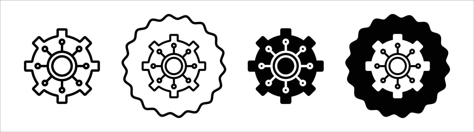 Multichannel marketing icon set collection. Multichannel marketing Outline flat Icon. vector