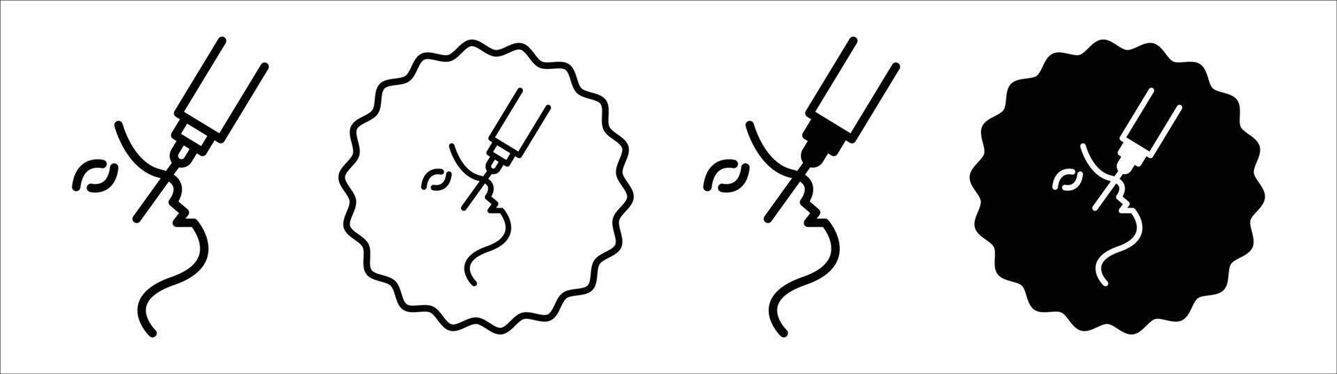 Laser dermatology icon set collection for web vector